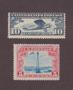 US, C10, C11, LINDBERGH, 1920'S AIRMAIL, MINT NH, AIRMAIL COLLCTION