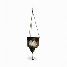 ❀ Hängewindlicht Glas Metall Bauernsilber Silbern Hängeleuchter Windlicht
