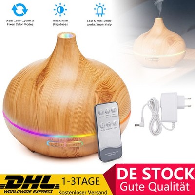 500ML Ultraschall Luftbefeuchter Aroma Diffuser Diffusor Humidifier 7 LED Licht