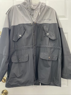 VTG CHRIS CRAFT Men's Medium Grey Rain Jacket PVC  Waterproof