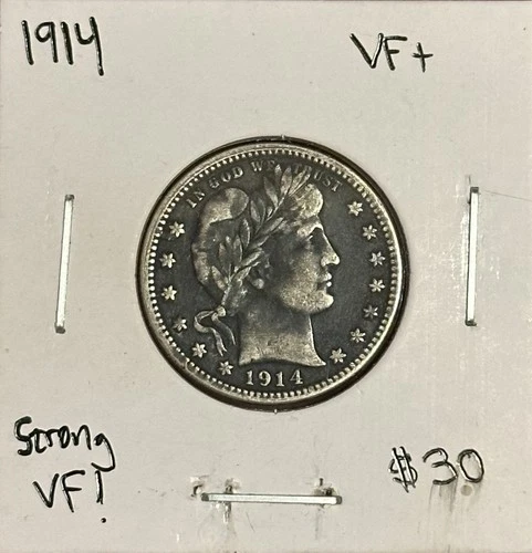 1914-P Barber Quarter VF