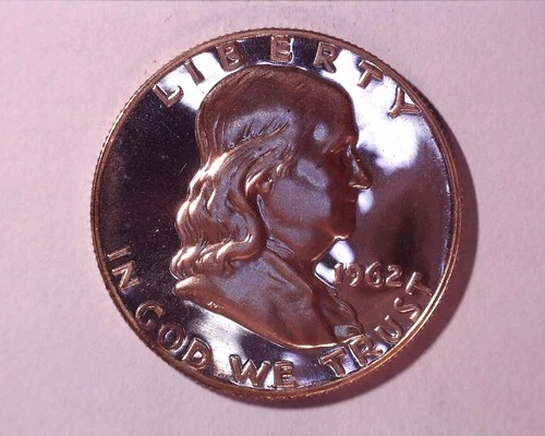 1962 Franklin Half Dollar "CAMEO" GEM/PROOF  **418-3*