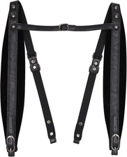 Adjustable Accordion Harness Straps with Thick Synthetic Leather Design