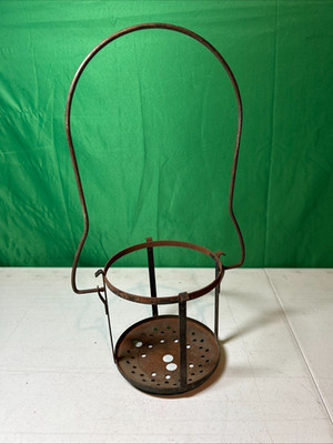 Vintage Coleman Laternenkäfig Träger großer Hut Modell, Bügelgriff & Brennerrahmen