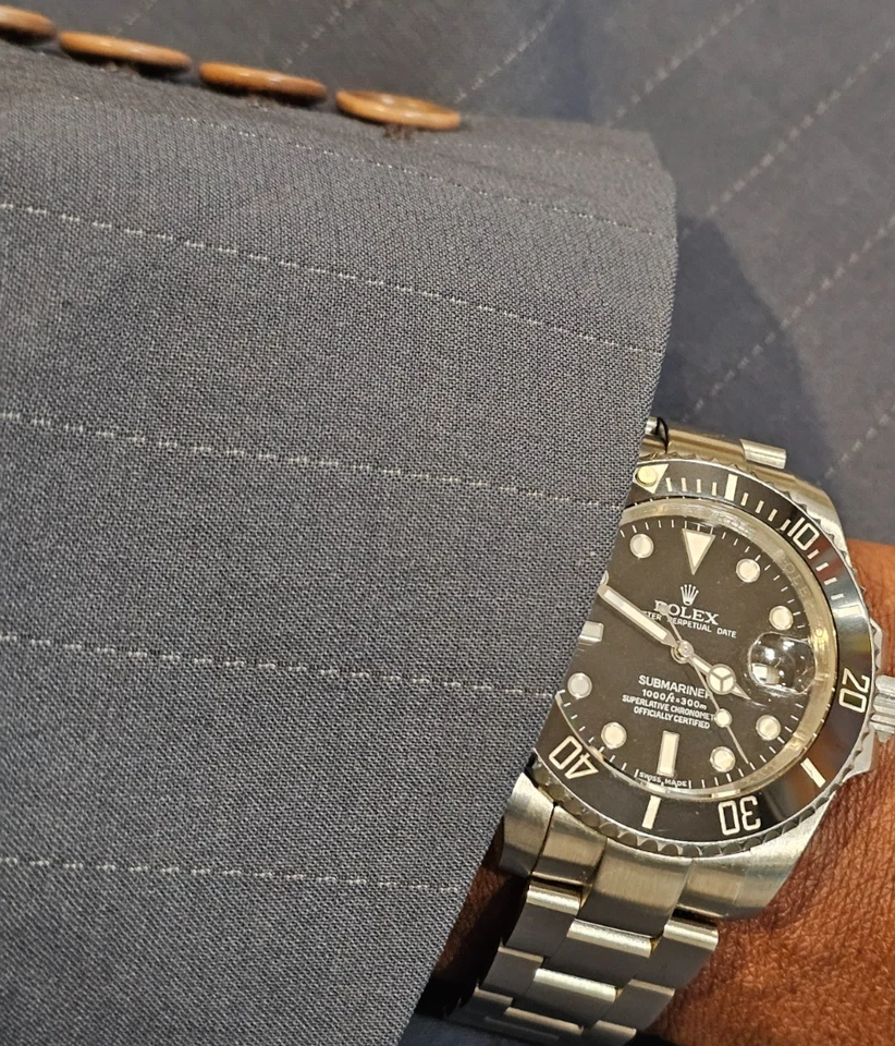 Chaqueta Blazer Lubiam Made in Italy Doble Pecho Azul Lana 42R Foto 3 de 4