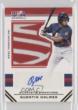 2017 USA Baseball Stars & Stripes Jersey Prime /25 Quentin Holmes #29 Auto 0i76