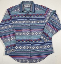 Cabin Creek Petite Southwestern Vintage Style Shirt Women L Cotton Color