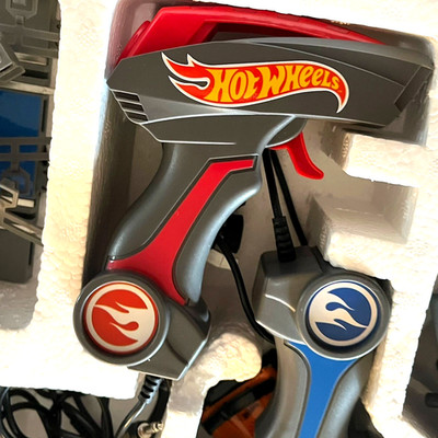 Hot Wheels Slot Cars Track Set - Turbo Booster - 450 MPH Works With AA Batteries