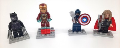 LEGO Marvel Super Heroes Lot of 4-Iron Man, Thor, Captain America, Black Panther