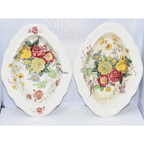 10.5" Oval Serving Bowls Gainsborough (Marlborough) by COPELAND SPODE - Set - Picture 3 of 10