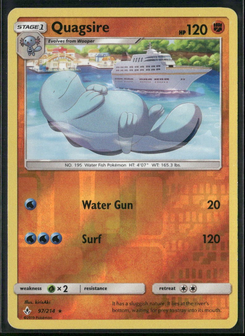 SM - Unbroken Bonds #97/214 Quagsire reverse holo