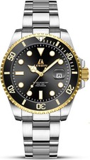 Invicta Reloj De Cuarzo Impermeable Acero Inoxidable Para Hombre Ion De Oro NEW.