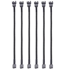 Gebildet 6pcs 4 Pin 26cm PWM Fan Extension Power Cable Connector 26cm, Dark