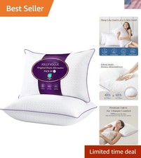 Hypoallergenic Queen Size Bed Pillows - Support for Side and Back Sleepers