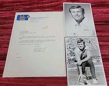 UCLA BRUINS DICK VERMEIL LOT NCAA EPHEMERA AUTO SIGNED AUTOGRAPHS PIC LETTERS