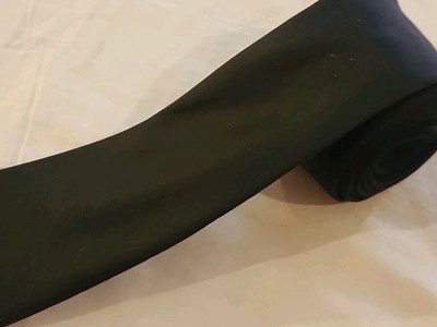 Penguin Tie Solid Black Thin Slim Skinny 2-3/4 Mens Necktie 100% Silk