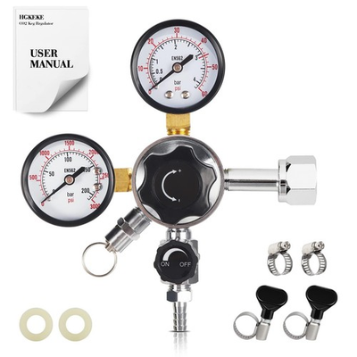 #ad CO2 Keg Regulator Dual Stage Draft Beer CGA320 5 16 Barb Kegerator Pressure $58.97