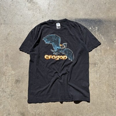 Vintage Eragon Movie Promo Tee Dragon Flames Graphic T-Shirt