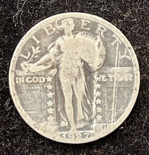 1927-P Standing Liberty Quarter 90% Silver Coin