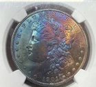 1901 O Morgan Silver Dollar Rainbow Toner Ms62 NGC