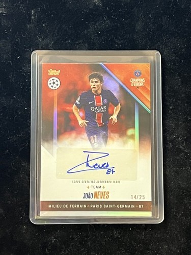 2023-24 TOPPS UEFA CLUB COMPETITIONS FOOTBALL Joao Neves feuille