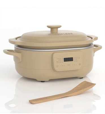 MAGNIFIQUE 4 Quart Programmable Casserole Slow Cooker, 8-in-1 Multi Cooker wi...