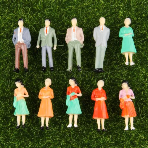 10pc Painted People Model Train Passengers Figure Railway Scenery DIY Scale 1:50 - Picture 4 of 10