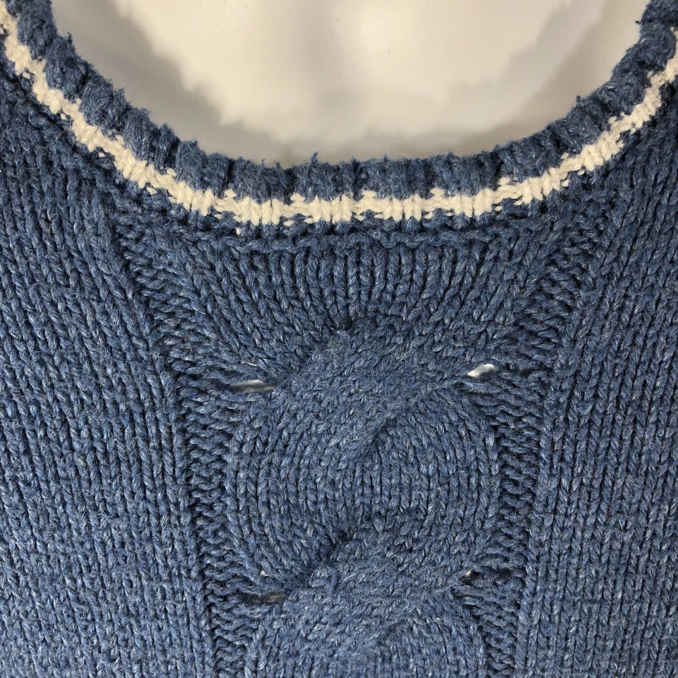 PINGÜINO MUNSINGWEAR SUÉTER MUJER GRANDE AZUL BLANCO JERSEY MANGA LARGA TEJIDO Foto 2 de 4