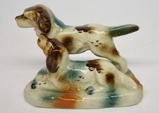 Vintage English Spaniel hunting dogs dog figurine pair ceramic figure Japan