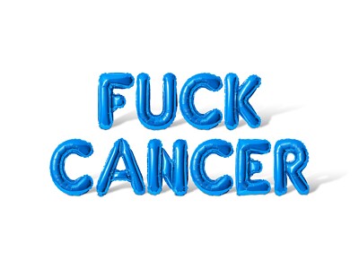 F U C K CANCER Letter Balloon Banner - Cancer Free Awareness Party Decorations