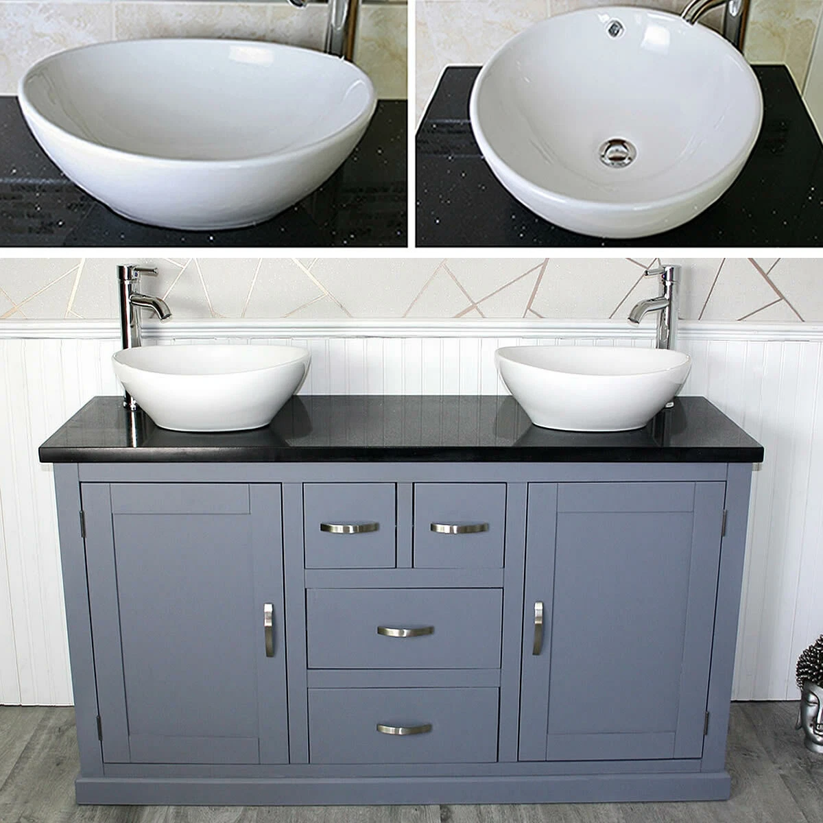Bathroom cabinet with sink on top deals
