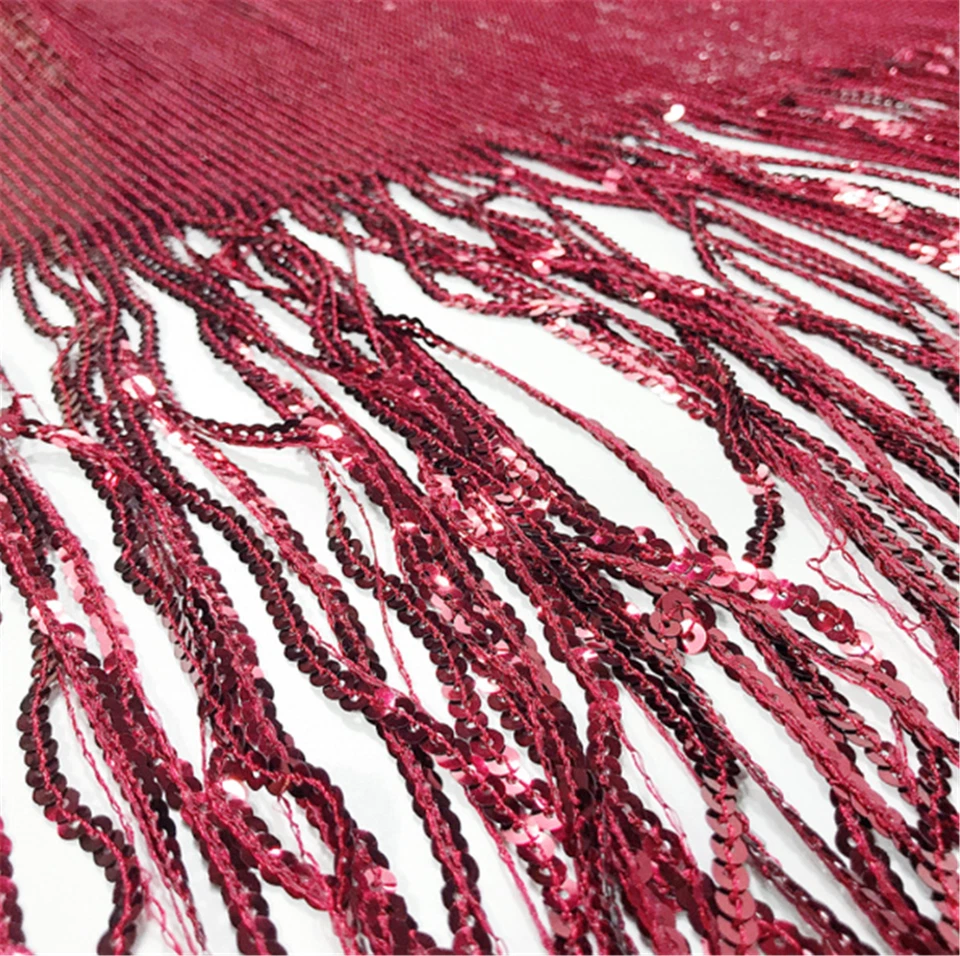 Fransen Pailletten Stage Kostüme Abend Damen Kleid Stoff Kleid Röcke Quaste 1 - Bild 3 von 3