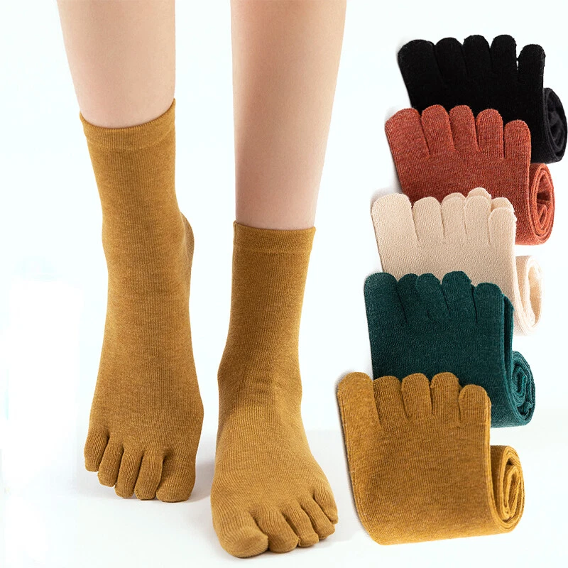 5 Pairs Lady Toe Socks Sport Five Fingers Casual Breathable Cotton Blend Fashion - Image 2 of 4