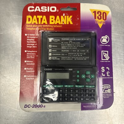 Casio Data Bank DC 2000-S Digital Diary Telephone Directory Memo