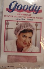 VINTAGE GOODY SLUMBER CAP NOS SEALED PACKAGE LARGE SIZE TRICOT PINK 1996