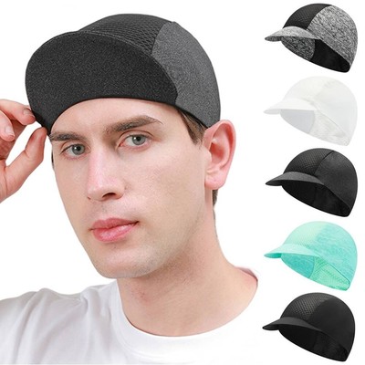 Cycling Cap, Cooling Skull Cap with Sun Visor, Sun Protection Running Bike Cap