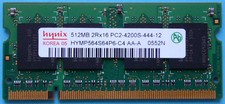 512 MB di memoria notebook DDR2 SDRAM 2Rx 16 PC2-4200S-444-12 / 200pin