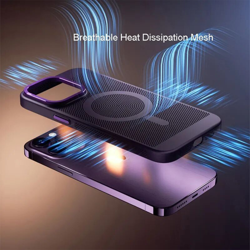 For iPhone 15 Pro Max Heat Dissipation Breathable Cooling Magnetic Case Cover - 第 6/41 張圖片