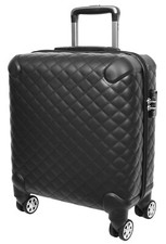 Four Wheeled Pilot Case Quilted Lightweight Cabin Bag Nomad Black