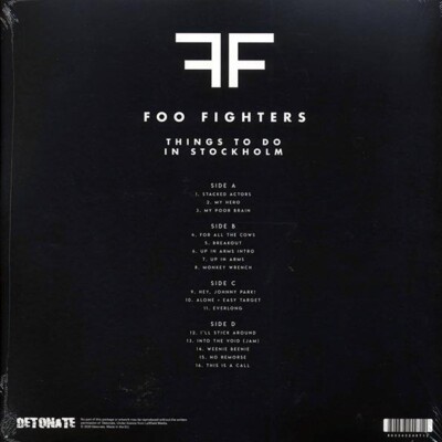 Foo Fighters - Things To Do In Stockholm 2xLP Vinyl Gatefold