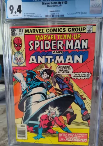 Marvel Team Up #103 CGC 9.4 Newsstand Marvel 1981: Antman (Scott Lang)