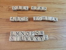 Capital Letters And Numbers Stamp Set Missing 5 And E