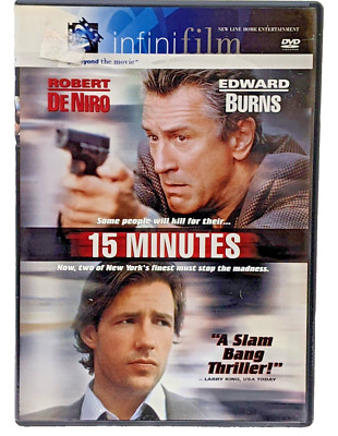 15 Minutes DVD 2001 Film eOne Robert De Niro Edward Burns Widescreen