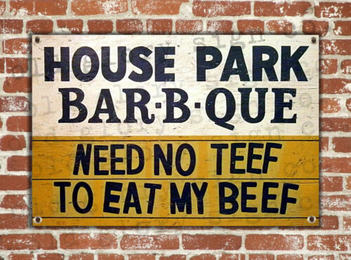 Panneau barbecue 3ft EAT MY BEEF House Park bannière art BARBECUE bar fumeur restaurant - Photo 1 sur 2