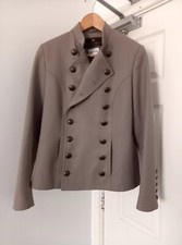 Stunning 100% Wool Beaver Of Bolton Double Breasted Size 10 Jacket