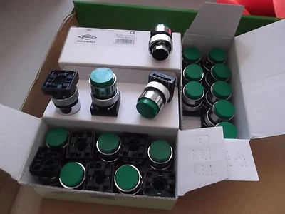 BREMAS ERSCE Switch Pushbutton Green IP65 22.5mm Extended PS3 No Contact Block ER500110 x 1pc