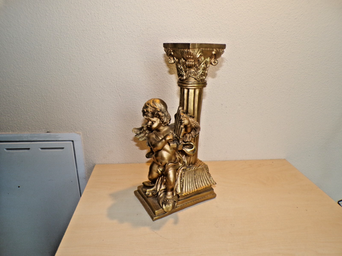 Boltze Kerzenständer Kerzenhalter Engel Putte Gold 29 cm