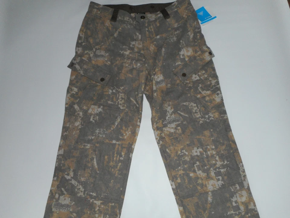 COLUMBIA PHG GALLATIN Brown Camo Hunting WOOL Cargo PANTS MENS LARGE Reg LR NEW - Image 4 of 4