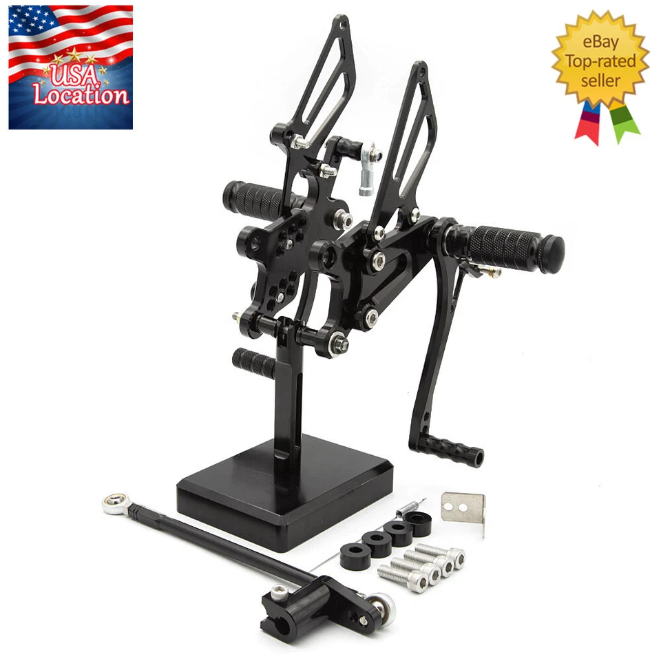 For Honda CBR954RR CBR929RR 2000 2001 2002 2003 FXCNC Rearset Footpegs Pedal Set - Image 4 of 4