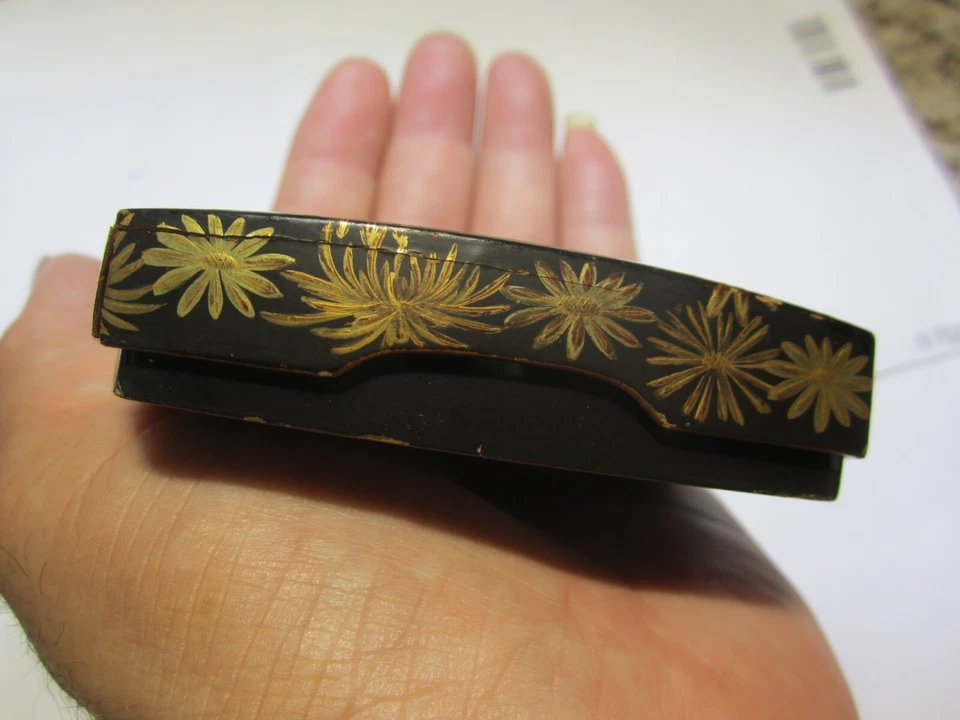 Laca japonesa rara caja de incienso precioso período edo siglo XVIII Foto 4 de 4
